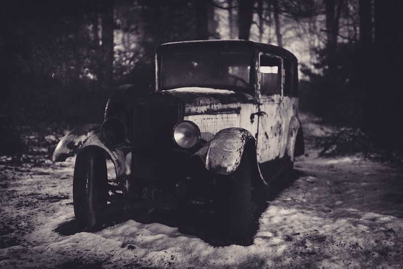 Altes Auto im Wald von Maikel Brands