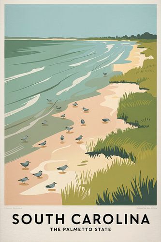 South Carolina Vintage Reisposter
