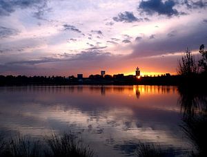 skyline zonsondergang von Pieter Heymeijer