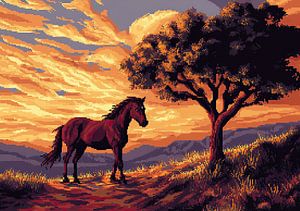 Cheval - Pixel Art