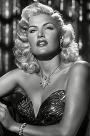 Schwarzer und weißer klassischer Filmstar