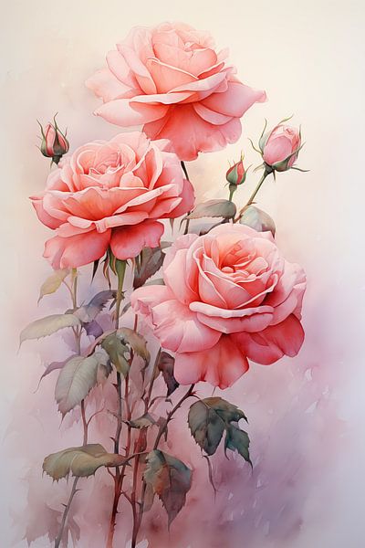 Roses by Wall Wonder