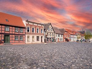 Häuser in der Altstadt von Röbel an der Mecklenburgischen Seenplatte