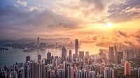Hongkong Skyline van Photo Wall Decoration thumbnail