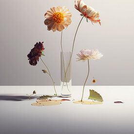Modernes Stillleben mit Blumen von Carla Van Iersel