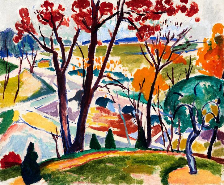 Landschap, Brug, Huntingdon Valley, Henry Lyman Saÿen van Meesterlijcke Meesters