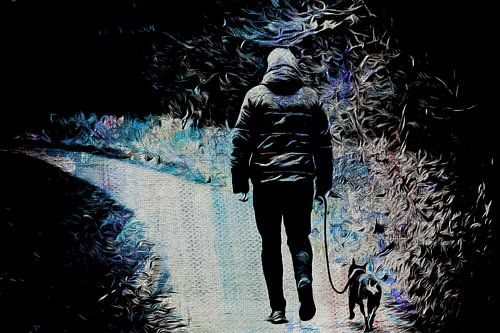 Man with dog (art)