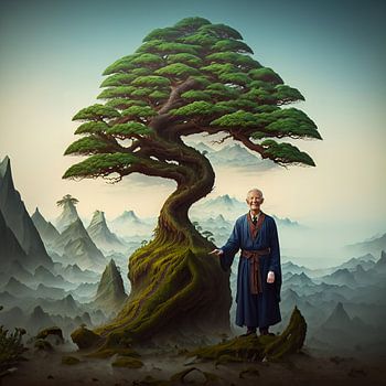 Paysage fantastique japonais