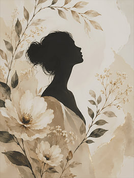 Femme botaniste de profil
