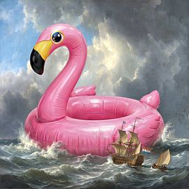 Flamingo Ahoi! sur Marja van den Hurk