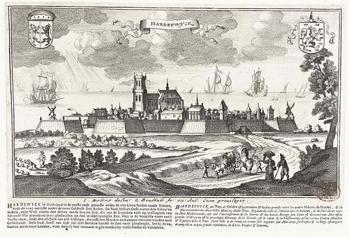 Gezicht op Harderwijk, Gaspar Bouttats, 1679