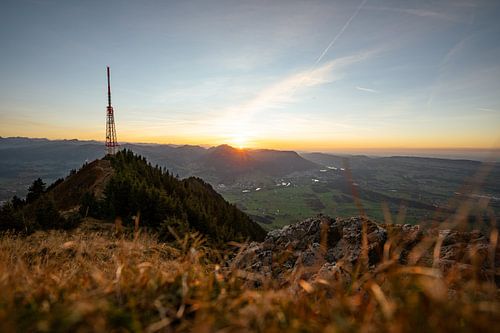 Zonsondergang bij de bewaker van de Allgäu (Grünten)