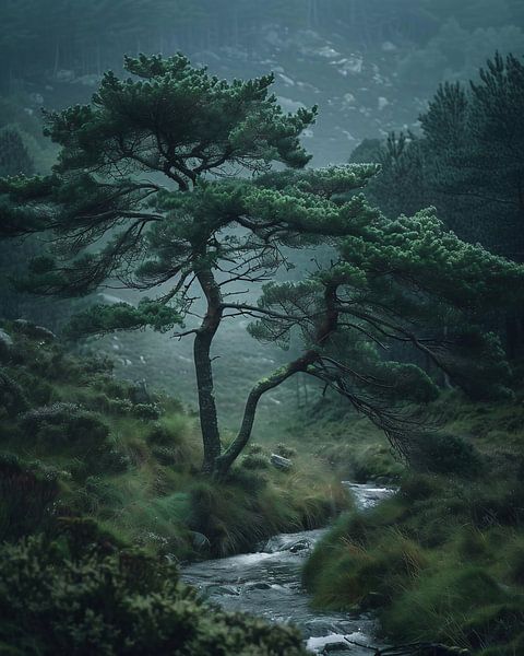 Mystischer Wald von fernlichtsicht