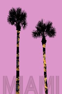 Grafikkunst PALMEN MIAMI | pink