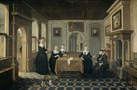 Interieur mit fünf Frauen, Dirck van Delen von Meisterhafte Meister Miniaturansicht