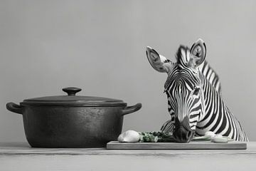 Zebra keuken van Poster Art Shop