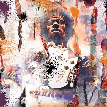 Jimi Hendrix van Rene Ladenius Digital Art