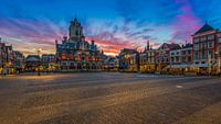 Delft bij zonsondergang ... van Marc de IJk thumbnail