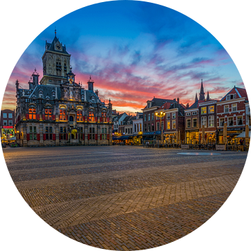 Delft bij zonsondergang ...