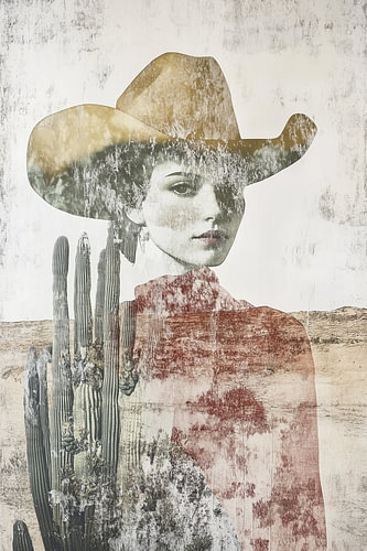 Soul of the Desert – Cowgirl mixed media
