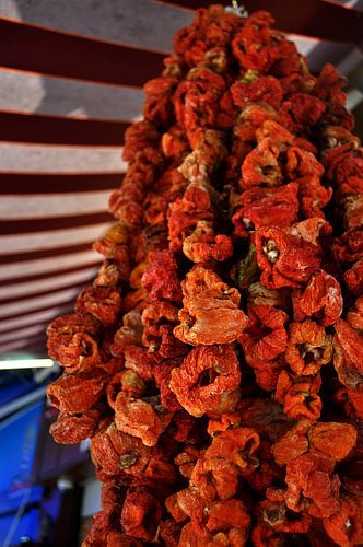 Colourful merchandise in a Turkish bazaar
