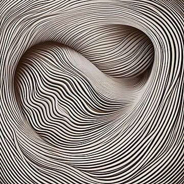 Abstrakte Wellenbewegung wirbelt und wellenförmige Linien 5 von The Art Kroep