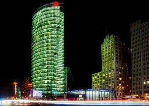 Potsdamer Platz Berlin in der Nacht von Frank Andree
