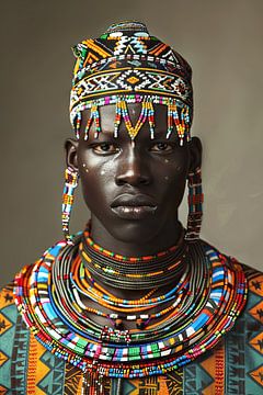 Portrait of traditional African fashion by Poster Art Shop