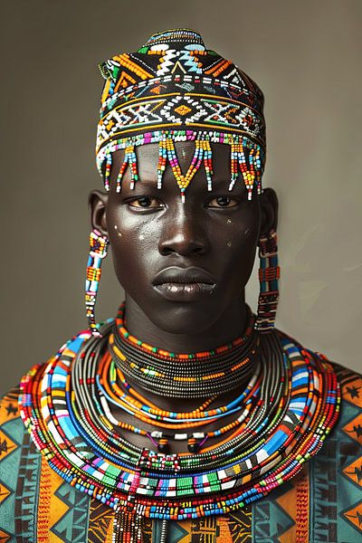 Porträt traditioneller afrikanischer Mode von Poster Art Shop