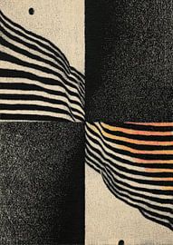 Op-Art Wellenmuster in Schwarz-Weiß von Niklas Maximilian