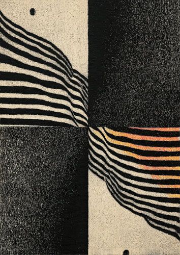 Op-Art golfpatroon in zwart-wit
