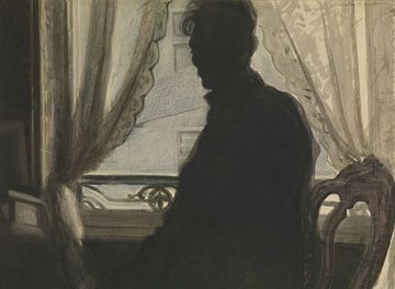 Léon Spilliaert - Silhouet van de schilder (1907) van Peter Balan