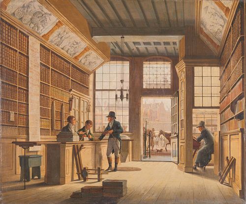 De winkel van boekhandelaar Pieter Meijer Warnars op de Vijgendam in Amsterdam, Johannes Jelgerhuis