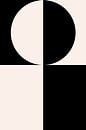 Schwarz und weiß minimalistische geometrische Poster mit Kreisen 8 von Dina Dankers Miniaturansicht