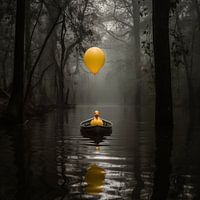 badeend met gele ballon