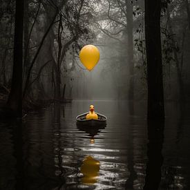 rubber duck with yellow balloon by ArtsbyPol