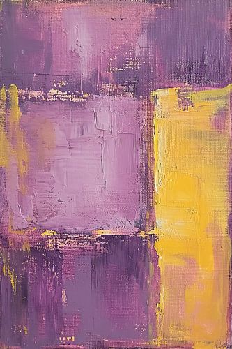 Conflit moderne abstrait violet | jaune moelleux