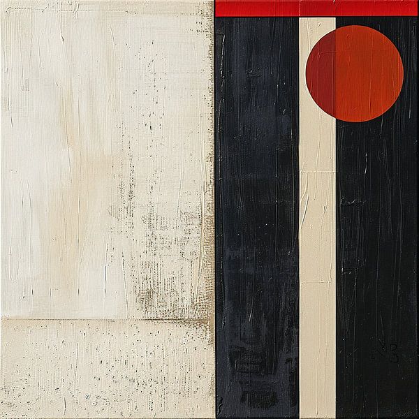 Red Circle | Eclipse in Monochrome by Modern Collection