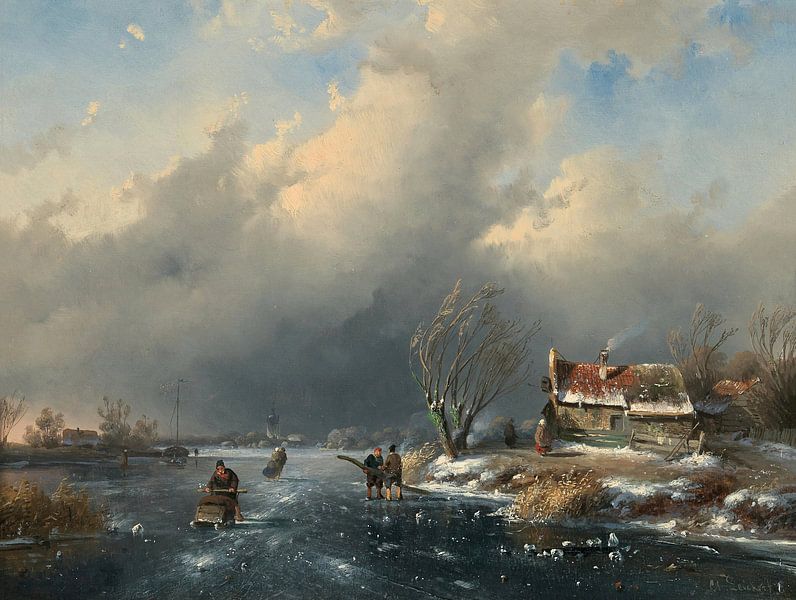 Ice Skaters, Charles Leickert by Masterful Masters