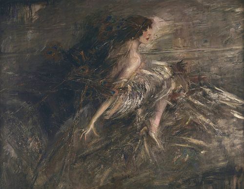 Portrait of the Marquise Casati with peacock feathers, Giovanni Boldini