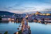 Zonsondergang in Praag, Tsjechië