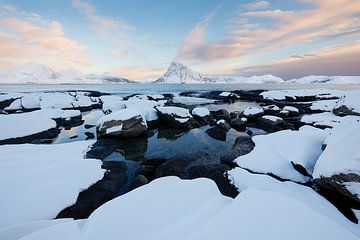 Winterlandschap Noorwegen van Thijs Friederich