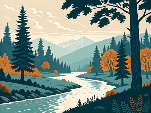 Rustige riviervallei