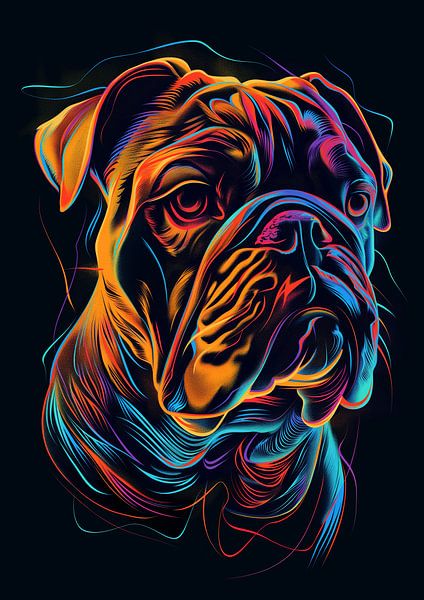 Pit Bull Dog Color Pitbull by rose art