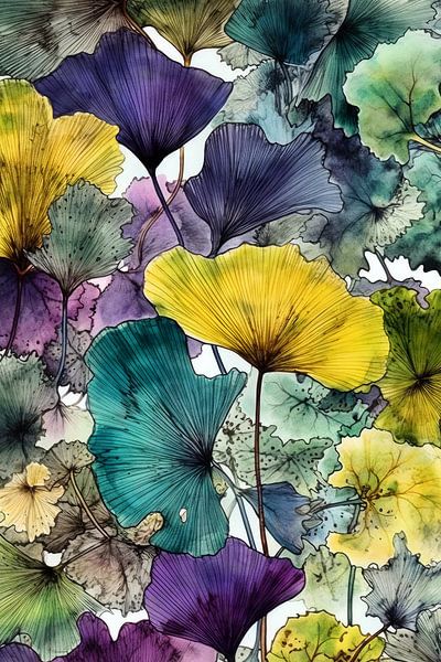 Feuilles de Ginko Biloba #ginko par JBJart Justyna Jaszke