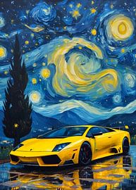 The Starry Night Lamborghini Murcielago Yellow