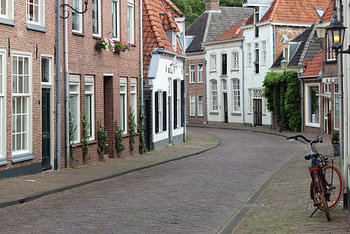 Downtown street in Amersfoort, the Netherlands