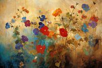 Fleurs dans des tons chauds