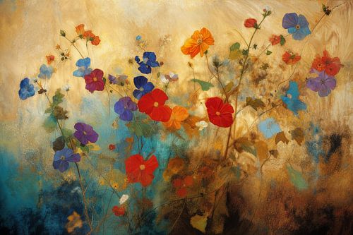 Blumen in warmen Farbnuancen