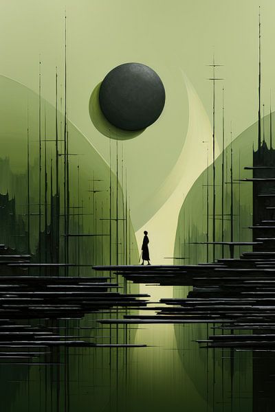 Horizons verts de la modernité par Digitale Schilderijen